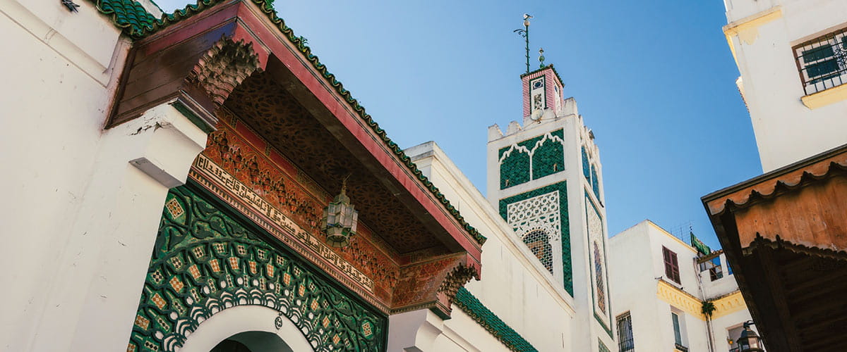 The whitewashed streets of Tangier
